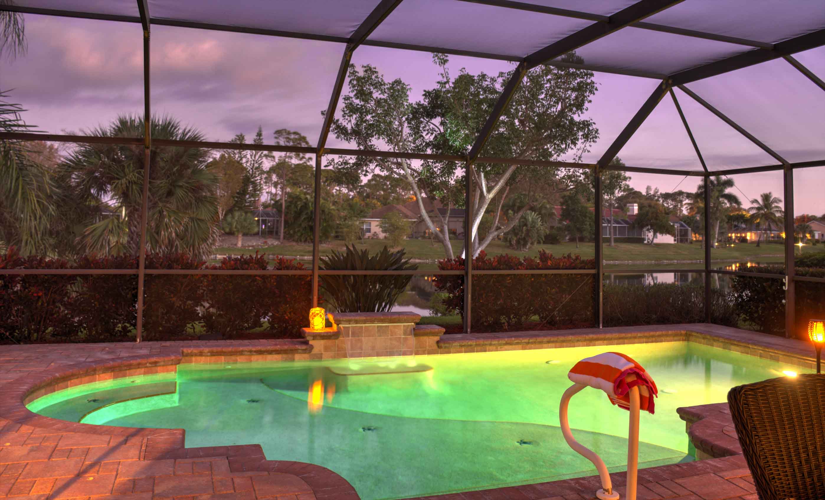 pool at night